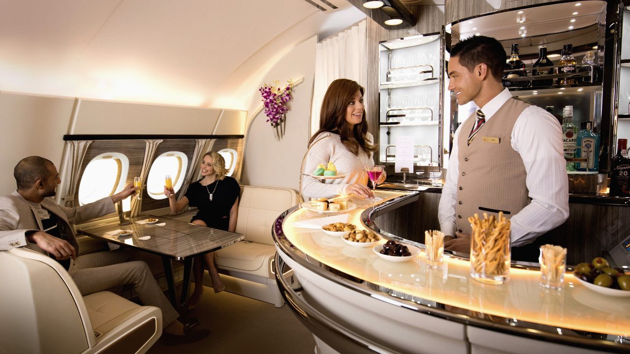 Emirates onboard bar